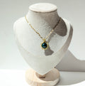 Handmade Sunburst Brass Necklaces with Moss Agate