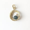 Handmade Indian Agate Pendant Necklace – Brass Wire Wrapped Boho Gemstone Pendant with Adjustable Gold Stainless Steel Chain