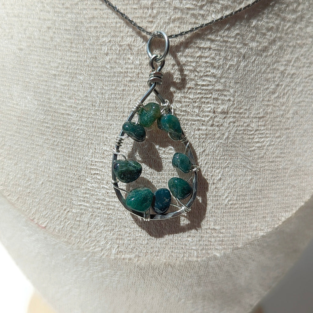 Green Agate Chip Pendant